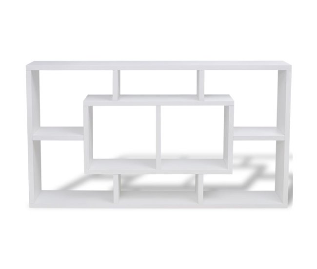 Estantería suspendida con compartimentos 85 Blanco/ Beige