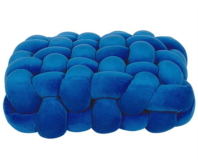 Beliani Cojín decorativo SIRALI Azul Marino