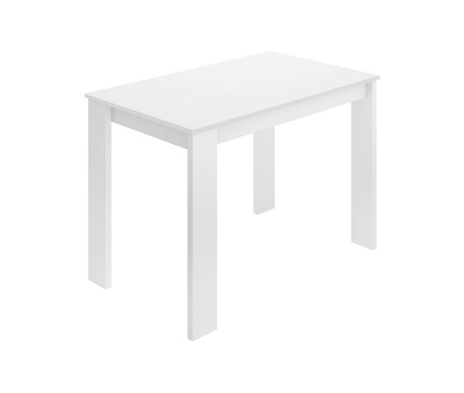 Mesa de jantar com efeito madeira 110x67 Blanco