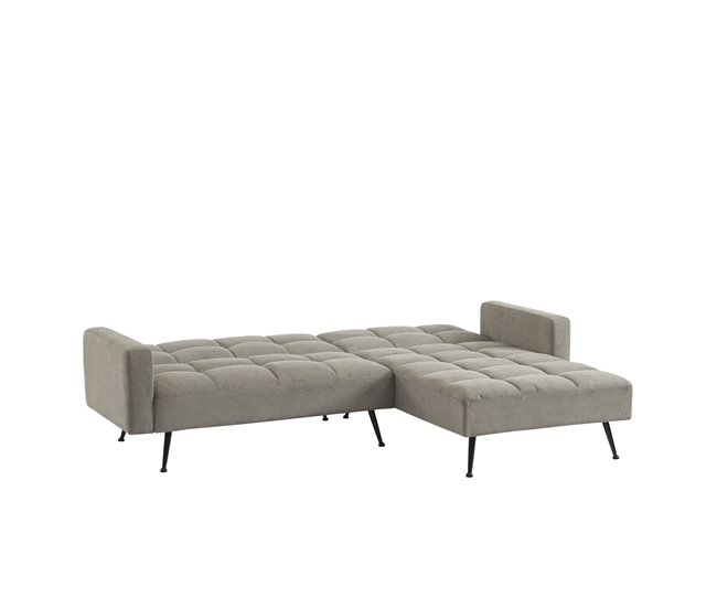 Chaise longue con cama FLO reversible 3 plazas gris Gris