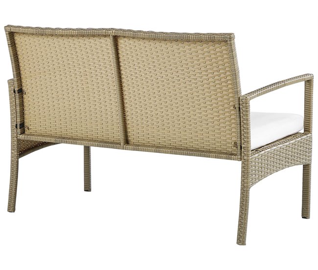 Beliani Conjunto de jardín Ratán sintético MARSALA Natural