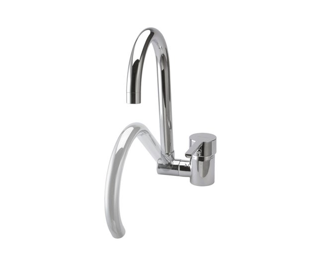 Grifo de Fregadero de Cocina Monomando con Caño Abatible Cromo