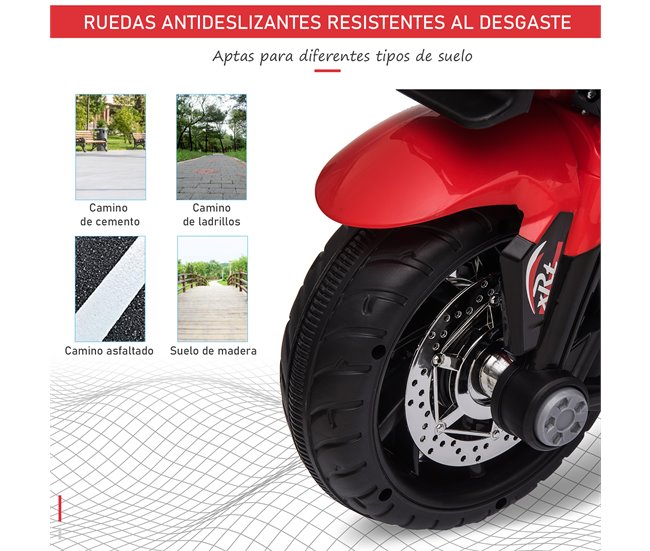 Moto Eléctrica Infantil PP, Metal HOMCOM Azul