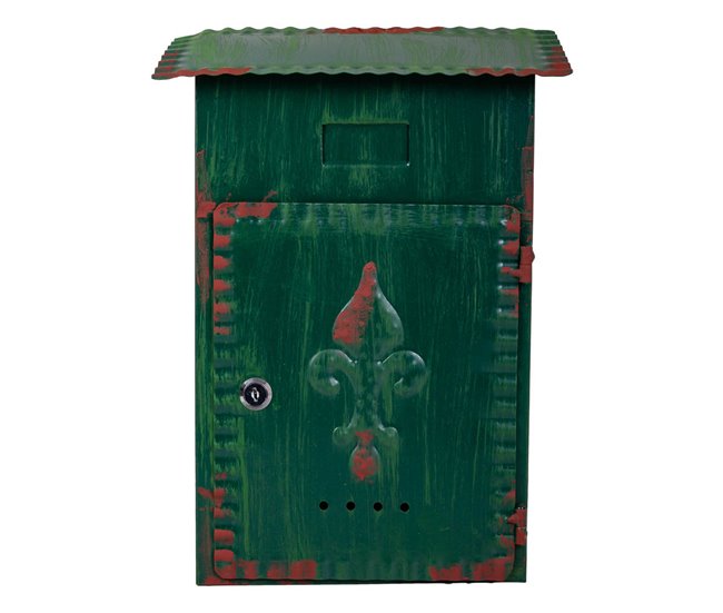 Buzón de metal Verde