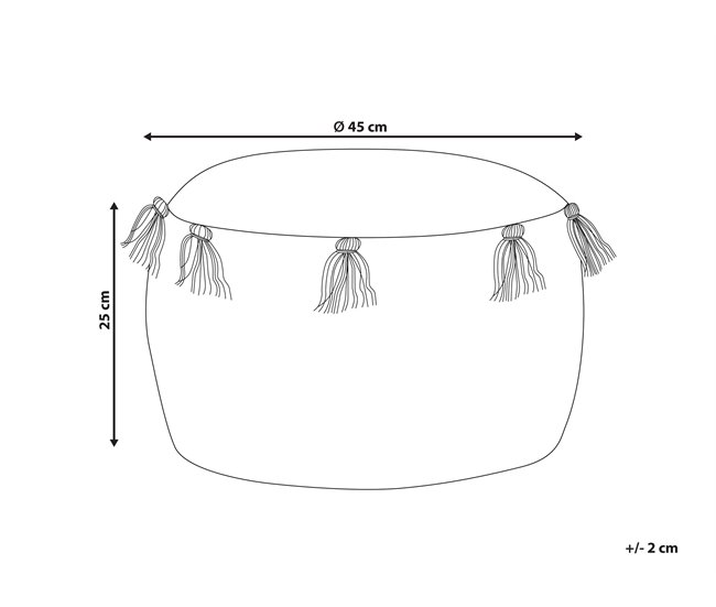 Beliani Puf KARTEE Beige