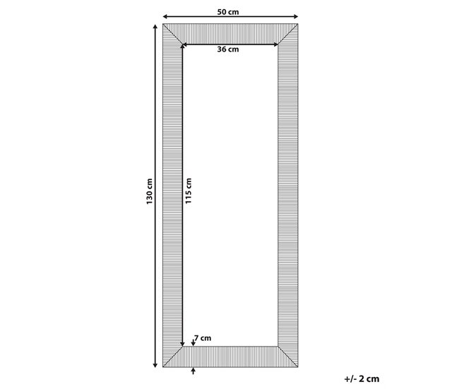 Beliani Espejo DRAVEIL 50x2 Dorado