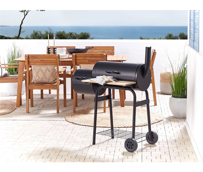 Beliani Barbacoa de carbón SATAH Negro