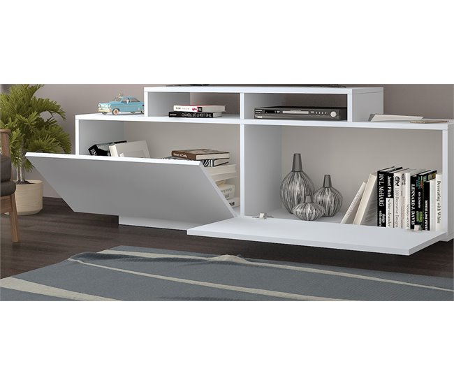 Mueble TV ALBI color blanco de 140cm Blanco