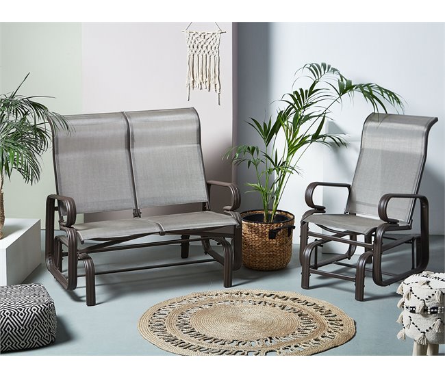 Beliani Sillón BORGIO Marron