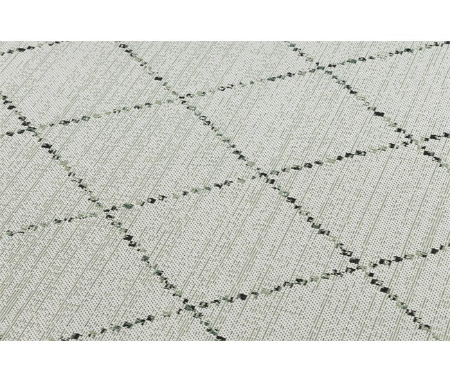 Alfombra de cuerda sisal COLOR Rombos Cuadrados 140x200 Gris