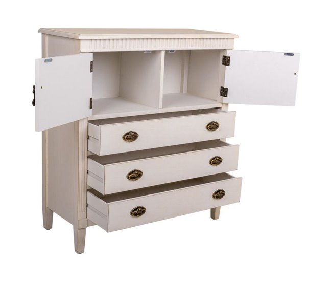 Cómoda de madera Blanco