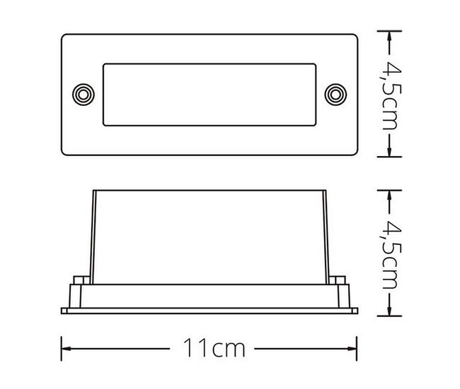 Empotrable Exterior Aluminio Serie Magnus Niquel