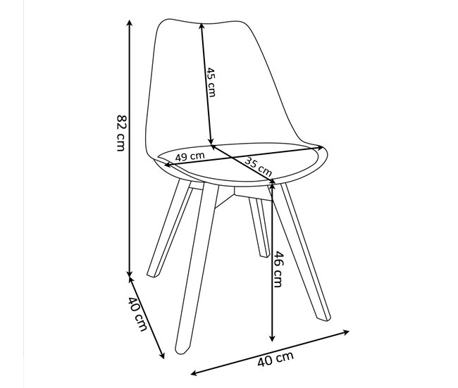 Pack Mesa Fija de Comedor o Cocina + 4 Sillas Nordic 138x80 Blanco/ Negro