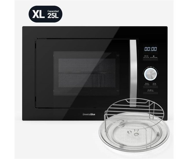 Microondas  Integrable con Grill 25L | UNIVERSALBLUE Negro