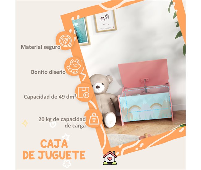 Cajas de Almacenamiento MDF ZONEKIZ 37 Rosa
