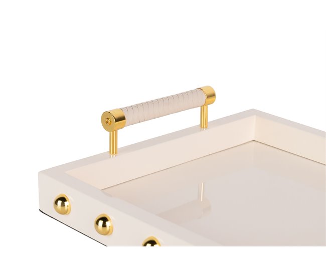 Bandeja Mdf / Acero Inox Beige