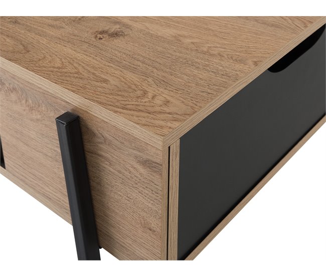 Beliani Mesa de centro BLACKPOOL 59x107 Marron