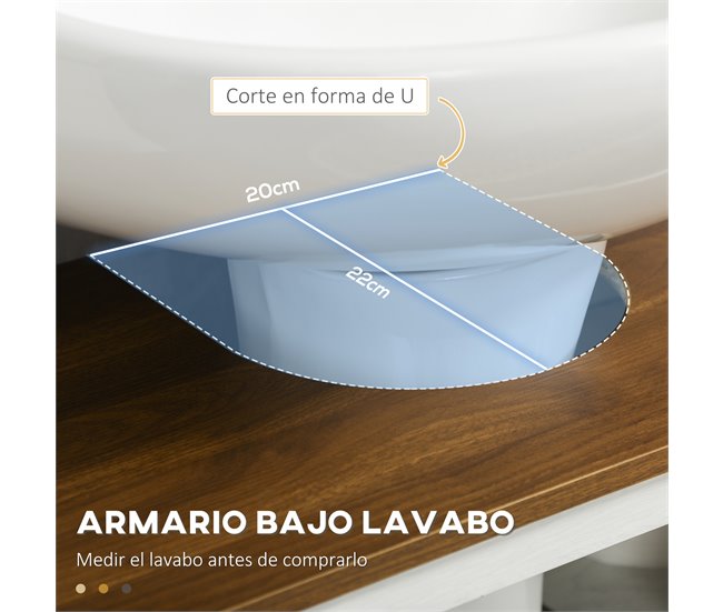 Conjunto de Baño Melamina de Madera kleankin Multicolor