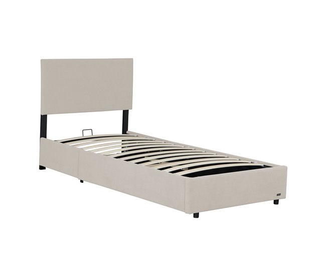Cama tapizada Juva con somier abatible 