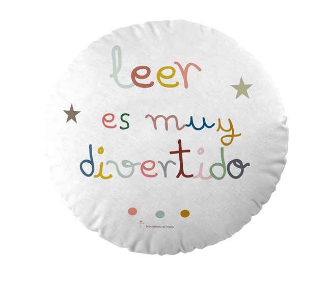 COJIN REDONDO CON RELLENO ABCD Rosa