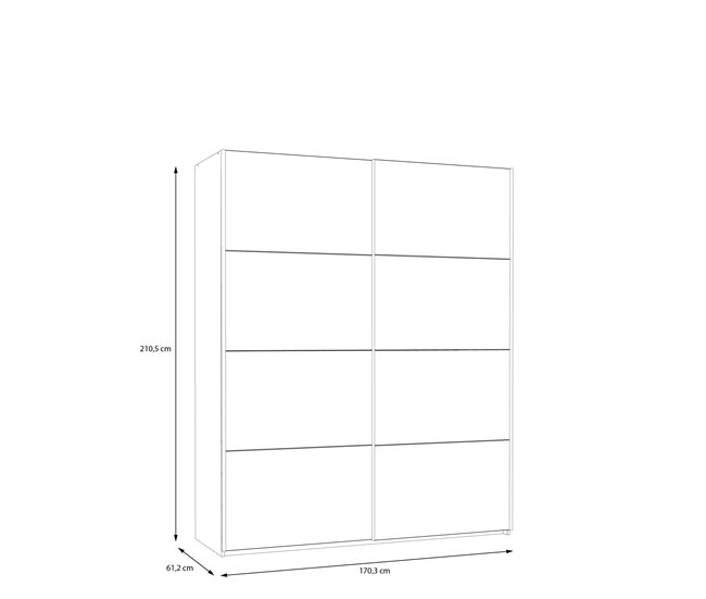 Armario NEVADA puertas correderas Gris