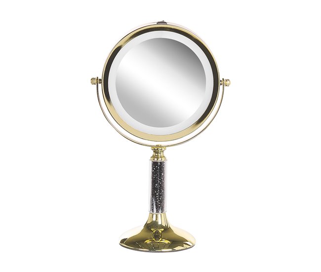 Beliani Espejo de maquillaje BAIXAS 18x12 Dorado