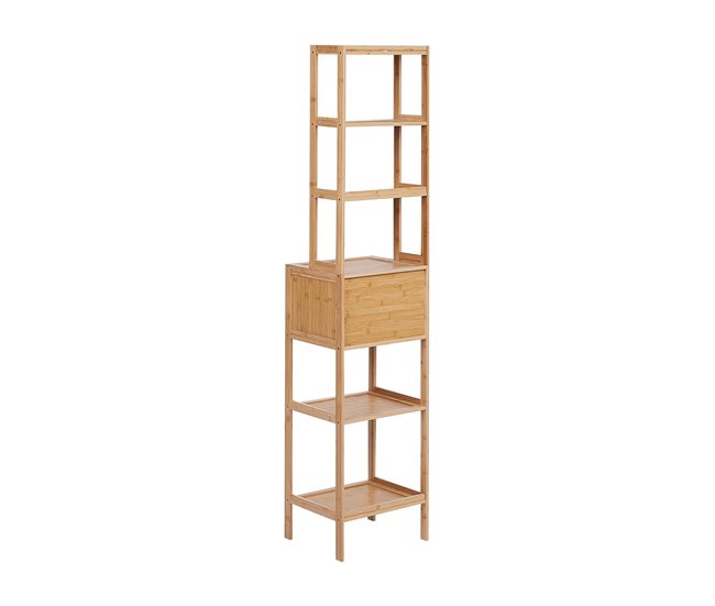 Beliani Estante de baño LEHI Madera Clara