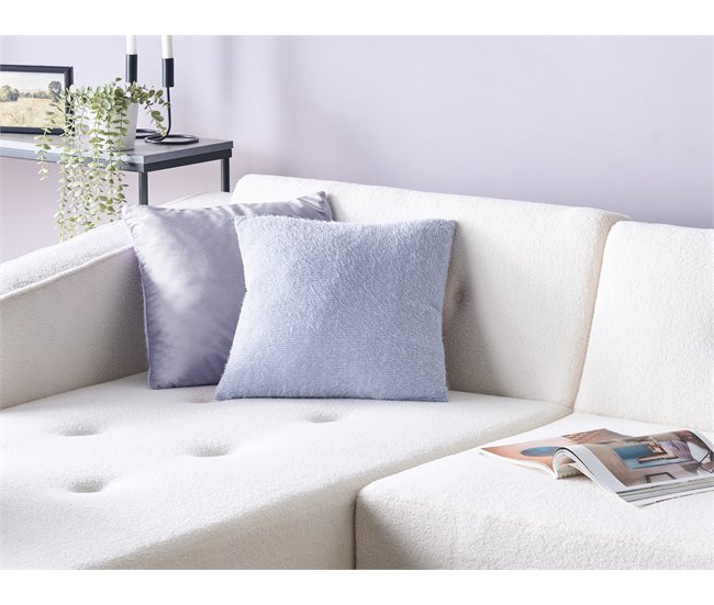 Beliani Cojín decorativo CROSSANDRA Violeta