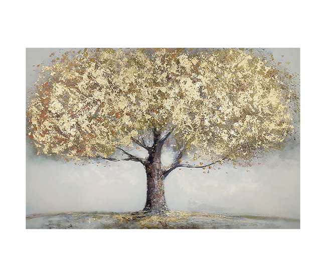 Pintura original ARBOL DORADO XXL 118CM marca MARCOMUEBLE Dorado