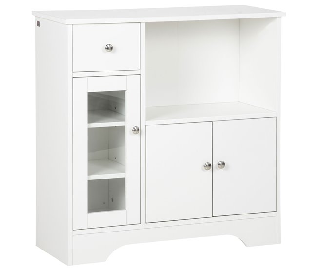 Aparador de Cocina Melamina de Madera HOMCOM, hogar - cocina 80 Blanco