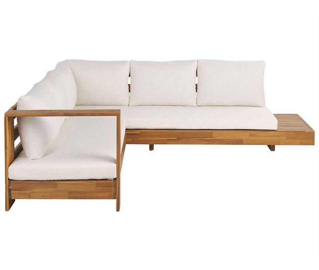 Beliani Conjunto de jardín MARETTIMO Blanco/ Beige