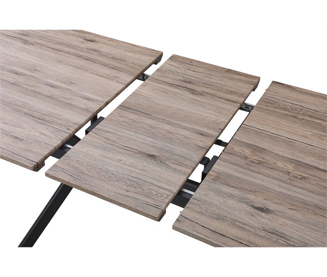 Mesa extensible color blanco OLIVIA Blanco/ Negro