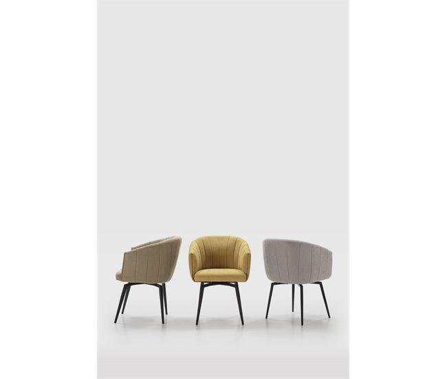 Sillón rotativo MULAN color gris Gris