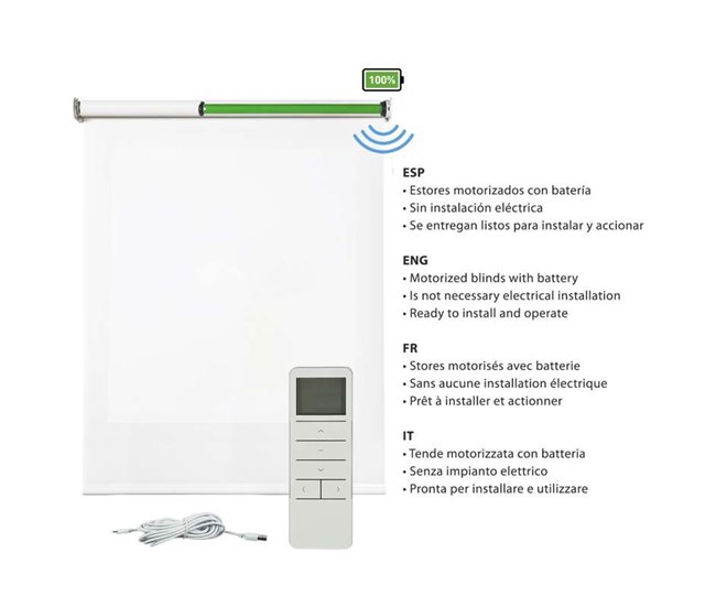 Estores Enrollables Motorizados Screen con Motor y Mando 