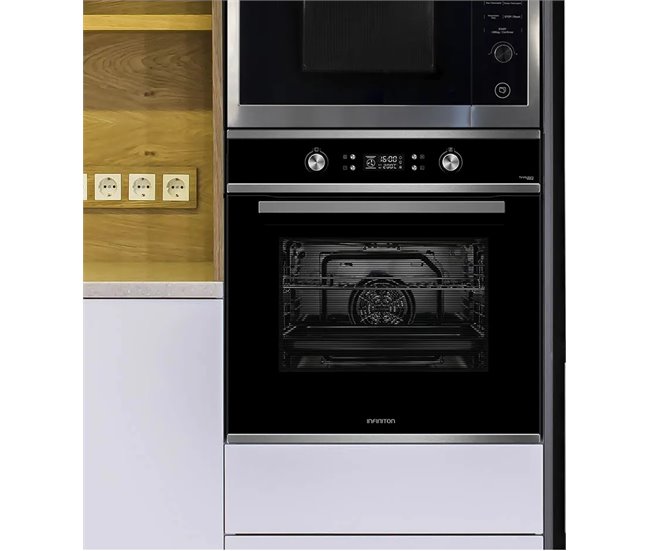 Horno Pirolitico INFINITON P659AT, 70 Litros, 3200 W, 9 Funciones Negro