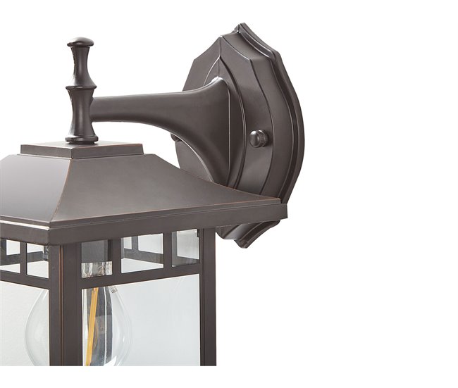 Beliani Lámpara de pared para exteriores HERIOT Negro