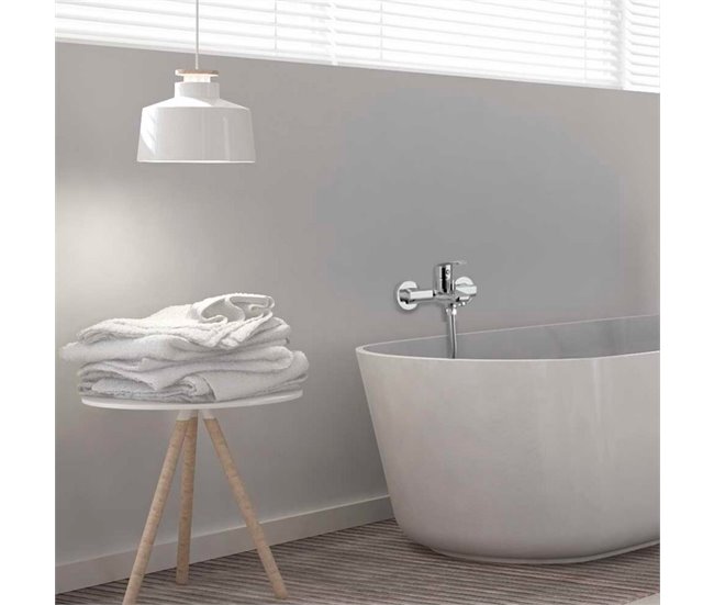 Grifo de Baño-Ducha Monomando con Sistema C2 de Ahorro de Agua Cromo