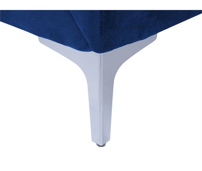 Beliani Sofá de 2 plazas Terciopelo FENES Azul Marino