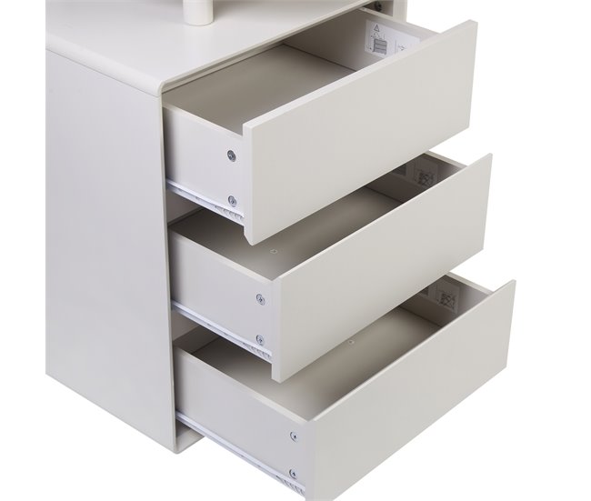 Mesa escritorio PIPER color beige 3 cajones Beige
