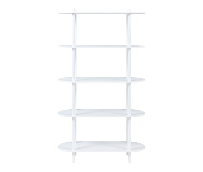 Librería Øvre con 5 estantes metal 80 Blanco