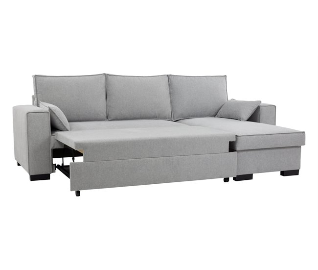 Chaise longue con cama MARLON reversible 3 plazas gris Gris