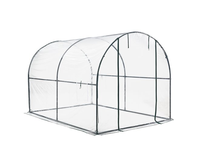 Invernadero túnel de jardín Grünwald acero PVC Transparente