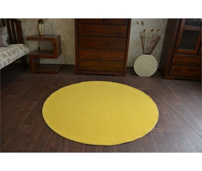 Alfombra ETON círculo 150x150 Amarillo
