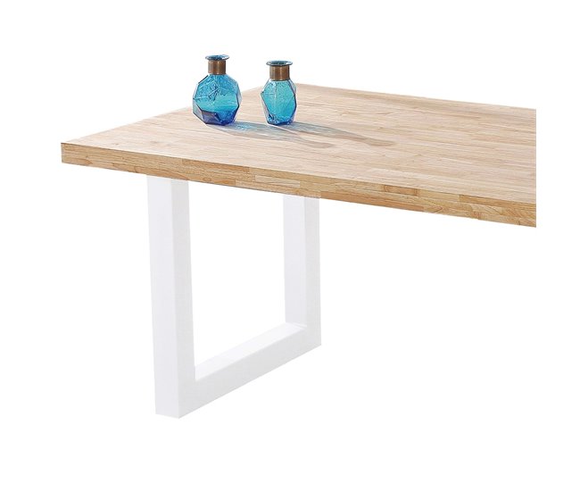 Conjunto de Mesa Fija + 4 Sillas Bristo 160x100 Roble