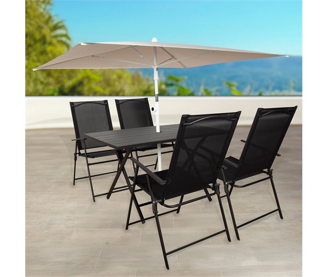 Aktive Sombrilla terraza 4 varillas Beige