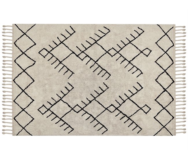 Beliani Alfombra de pelo corto ERLER 160x230 Beige