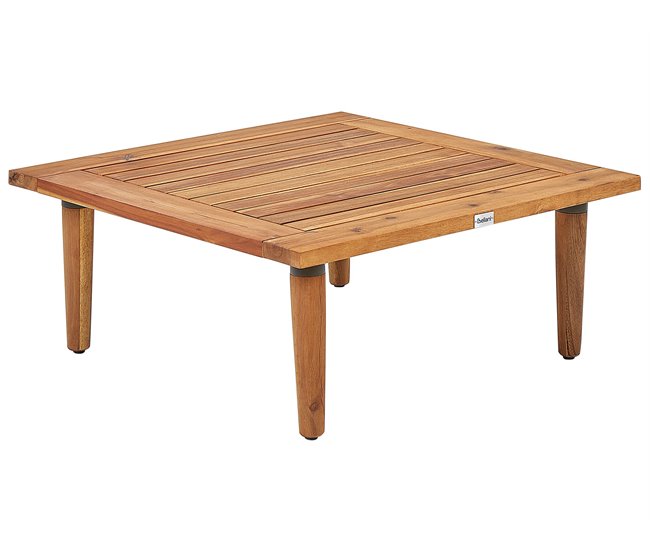 Beliani Conjunto de jardín Madera de acacia Crema