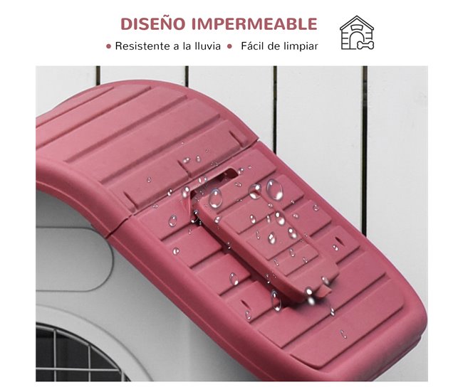 Caseta para Perros PP, Metal PawHut Multicolor