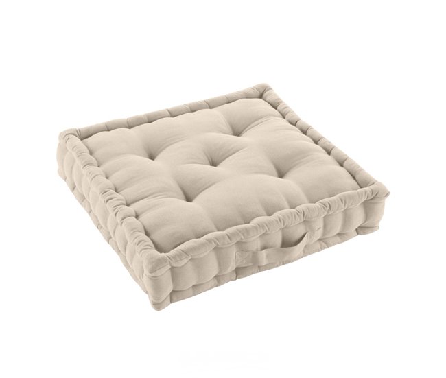 Acomoda Textil – Cojín de Suelo Acolchado con Asa (1 Unidad) 50x50 Beige