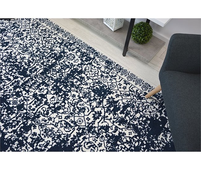 Alfombra SENSE MICRO 81260 VINTAGE 120x170 Azul Marino